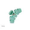 TELETIES Disney Moana small claw clip in mint green, featuring a durable design for fine hair and kids styling.
