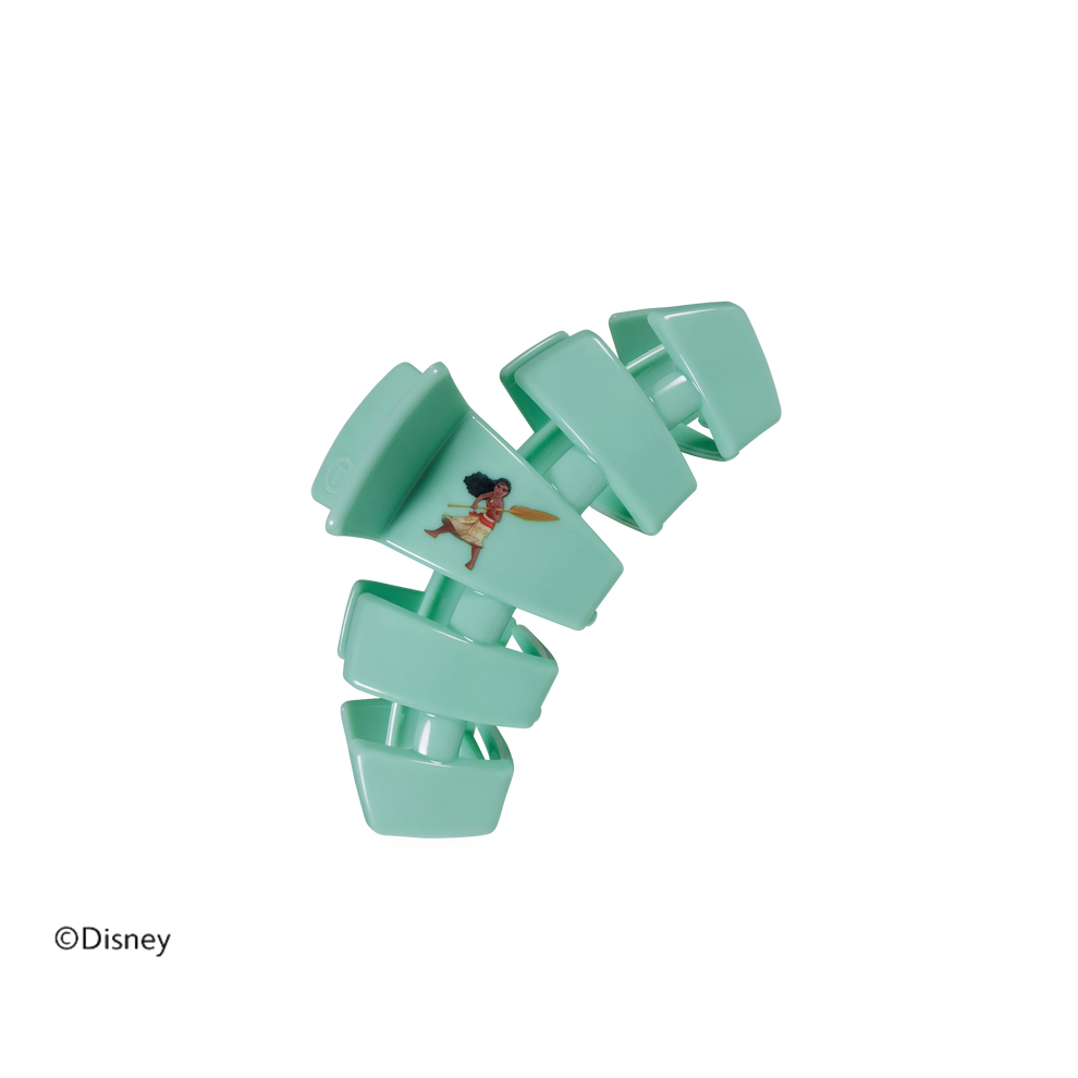 TELETIES Disney Moana small claw clip in mint green, featuring a durable design for fine hair and kids styling.
