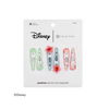 TELETIES Disney Moana snap hair clips in a 6-pack featuring floral patterns and pink flower embellishments.
