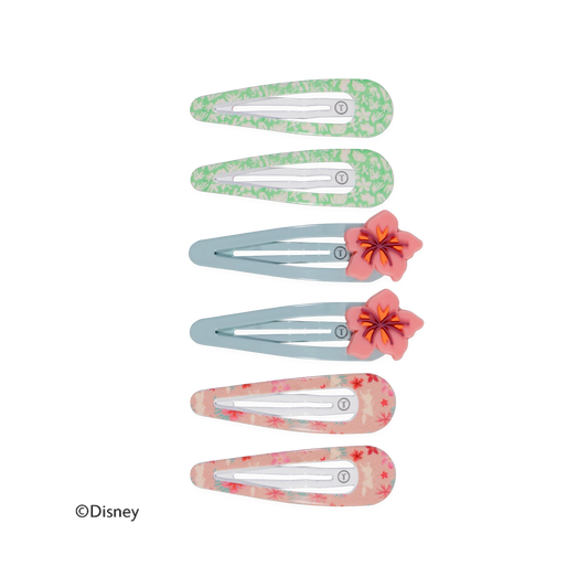 Moana Snap Clip (6Ct)
                in Pink Blue Green - One Size
              