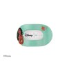 TELETIES Moana small flat round hair clip in teal with Disney character graphic and floral accents
