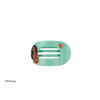 TELETIES Moana tiny flat round hair clip in mint green with Moana character and floral detail for precise styling.
