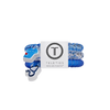TELETIES On Call small hair ties in blue with medical-themed charms including a stethoscope and scrub top
