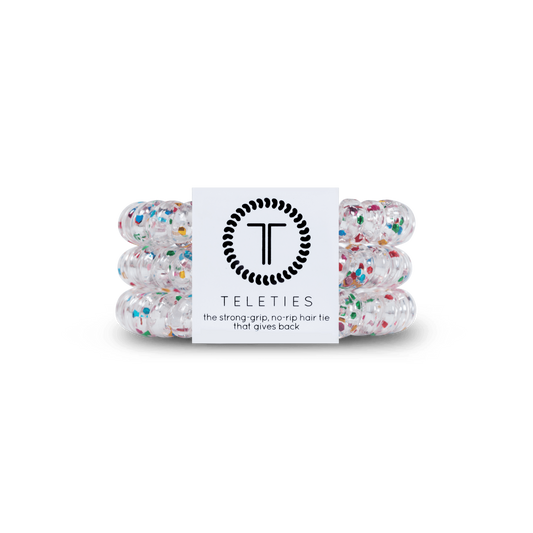 Party People Small Hair Ties in Blue Green Purple Red White - Small