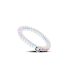 TELETIES Peppermint small hair ties in iridescent white, made of durable, waterproof material. Doubles as a bracelet.
