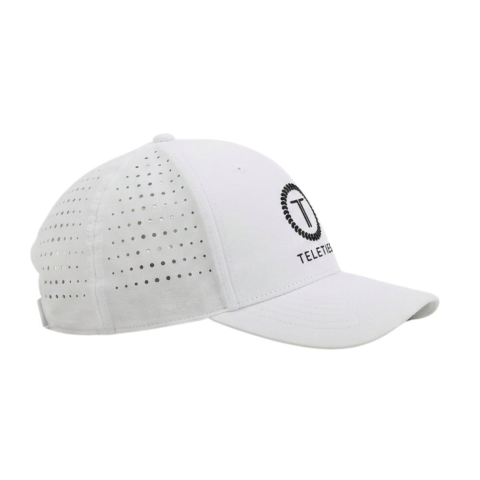 TELETIES Perforated Performance Hat - White - Apparel - TELETIES
