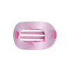 TELETIES Pinch Me! Medium Flat Round Hair Clip in pink marble. Designed for comfort when laying down.
