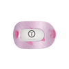 TELETIES medium flat round pink marble hair clip with bendable teeth for a comfortable, secure hold.
