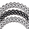 TELETIES small spiral hair ties in a black and white polka dot print for fine hair and braids

