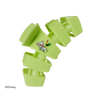 TELETIES large lime green hair claw clip featuring a Disney Pua and Heihei graphic for thick hair
