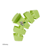TELETIES medium claw clip in lime green featuring a Disney Pua and Heihei character design for secure hair styling.
