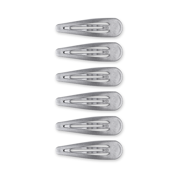 Silver Snap Clip (6Ct) in Gray | TELETIES