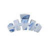 TELETIES blue and white swirled small claw clip with bendable teeth for a secure hold.
