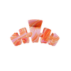 TELETIES Classic Just Keep Swimming small claw clip in pink and orange swirl pattern. summer hair accessory
