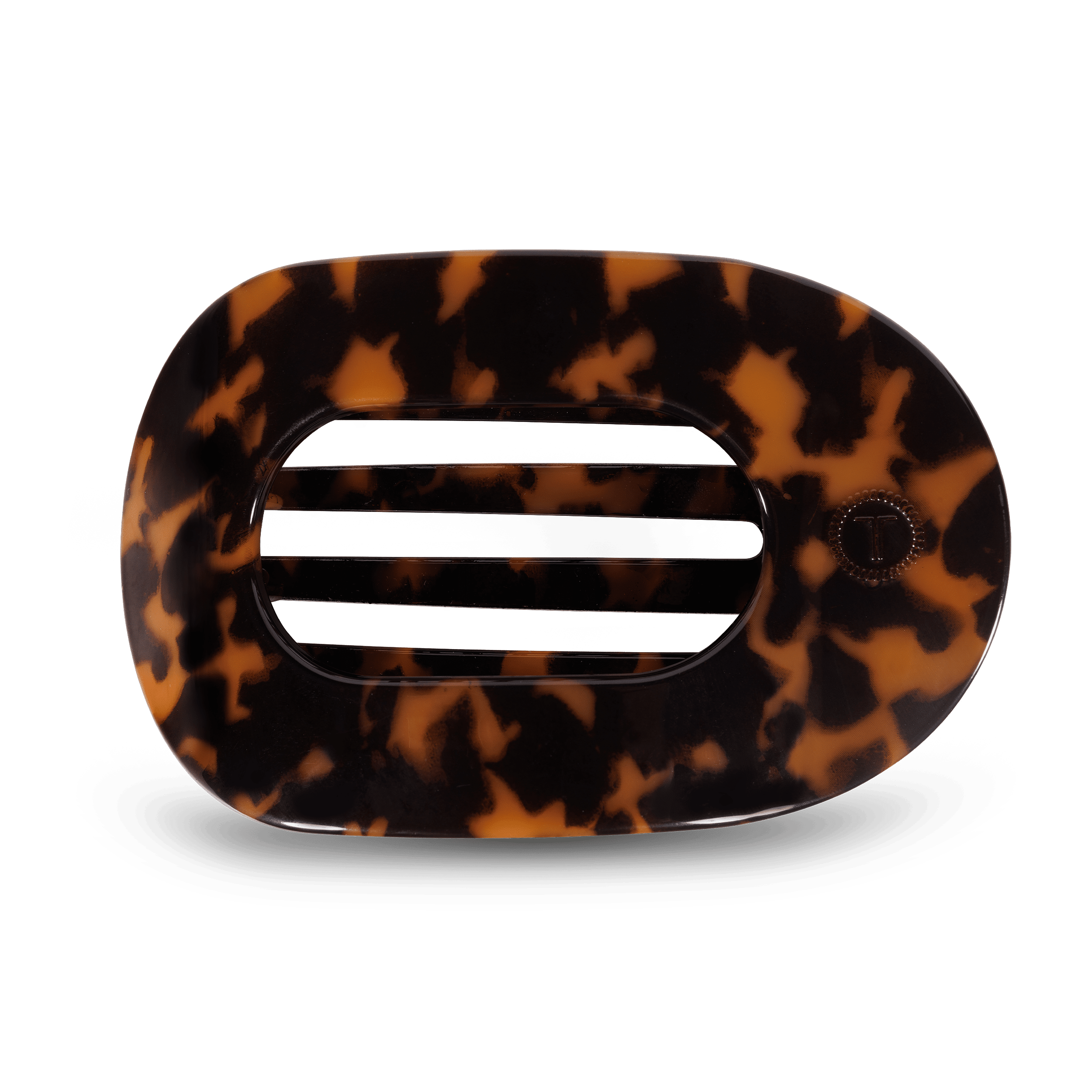 Tortoise Flat Round Hair Clip