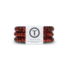 TELETIES Tortoise Small Hair Ties in a neutral, translucent deep brown color. Pack of 3 spiral hair ties with a strong grip with no breakage.

