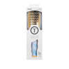 TELETIES blue tie-dye vented hair brush with gold plate and anti-static bristles for faster blowouts.
