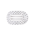 White Polka Dot Party Medium Flat Round Hair Clip
                in White - Medium
            