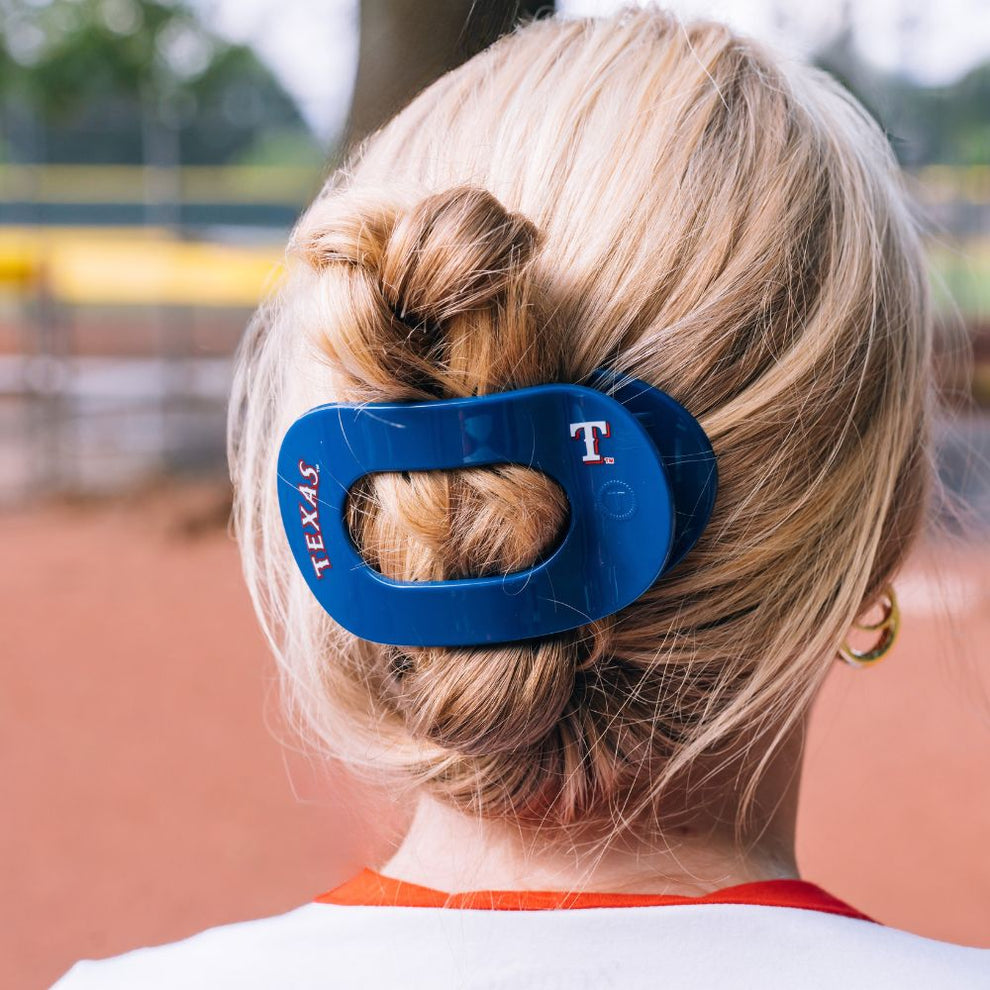 Texas Rangers Large Flat Round Hair Clip - Hair Clips - TELETIES

