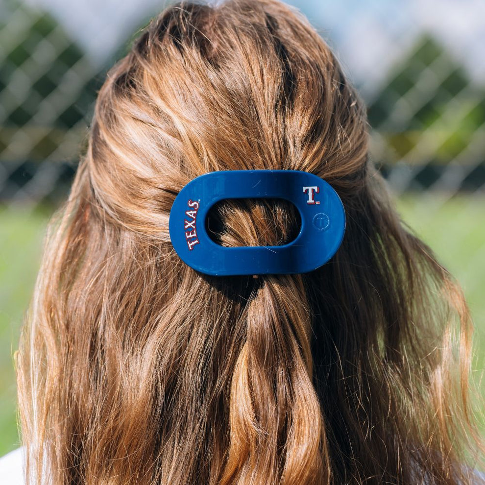 Texas Rangers Medium Flat Round Hair Clip - Hair Clips - TELETIES
