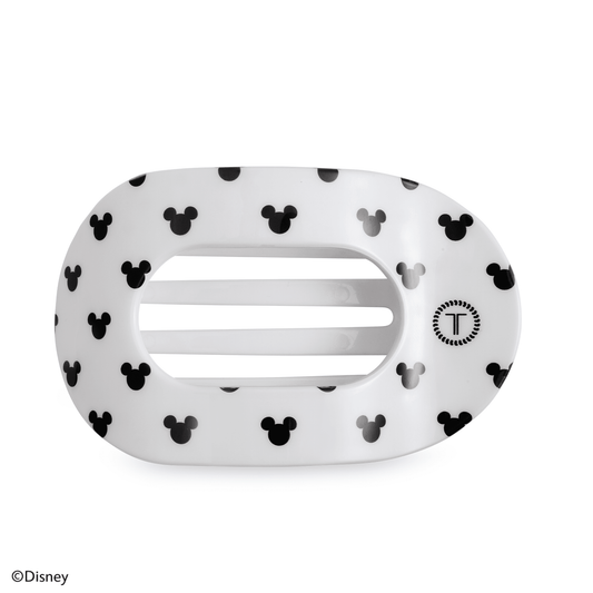 The Iconic Mickey Mouse Large Flat Round Hair Clip in White - Large