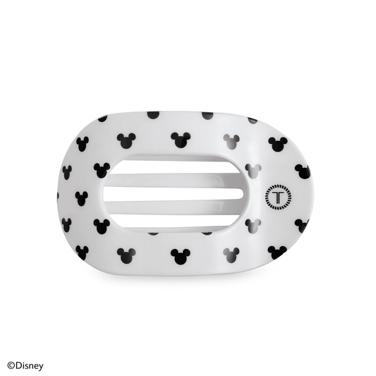 The Iconic Mickey Mouse Medium Flat Round Hair Clip in White - Medium