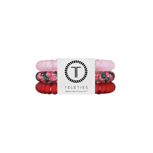 Tied in Tartan Small Hair Ties
                in Pink Red - Small
              