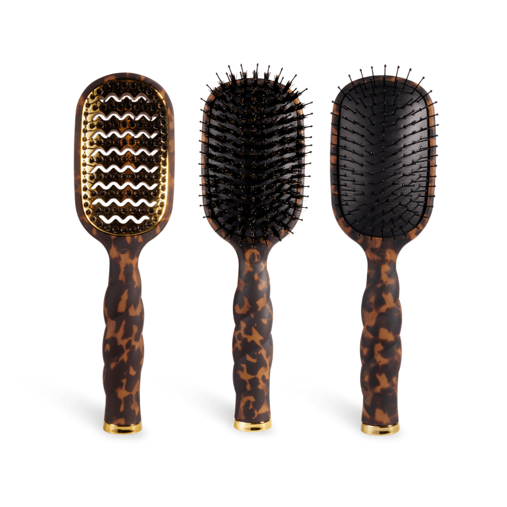 TELETIES - Tortoise Hair Brush Bundle 