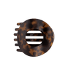Tortoise Large Flat Circle Hair Clip - Hair Clips - TELETIES
