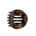 Tortoise Large Flat Circle Hair Clip
                in Brown - Large
            
