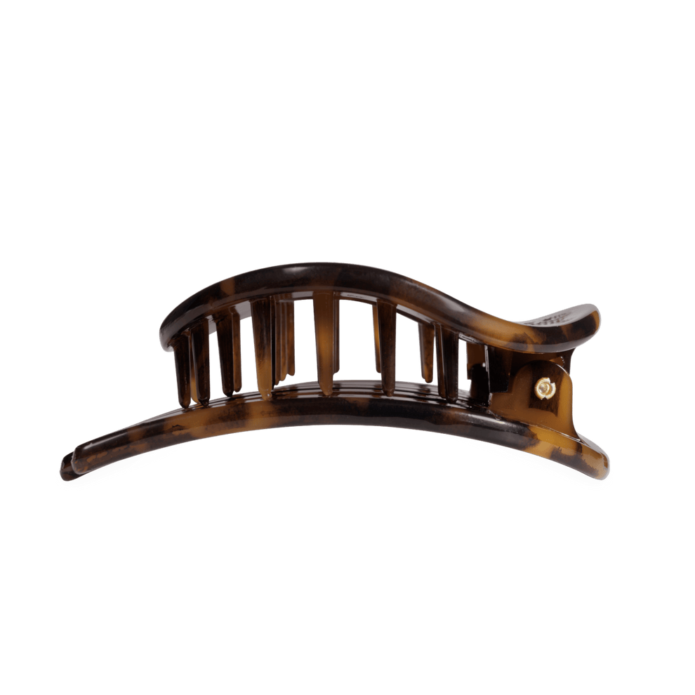 Tortoise Large Flat Circle Hair Clip - Hair Clips - TELETIES
