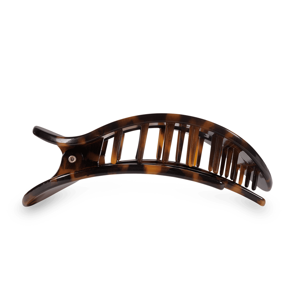 Tortoise Large Flat Round Hair Clip - Hair Clips - TELETIES
