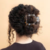 Tortoise Large Flat Square Hair Clip - Hair Clips - TELETIES
