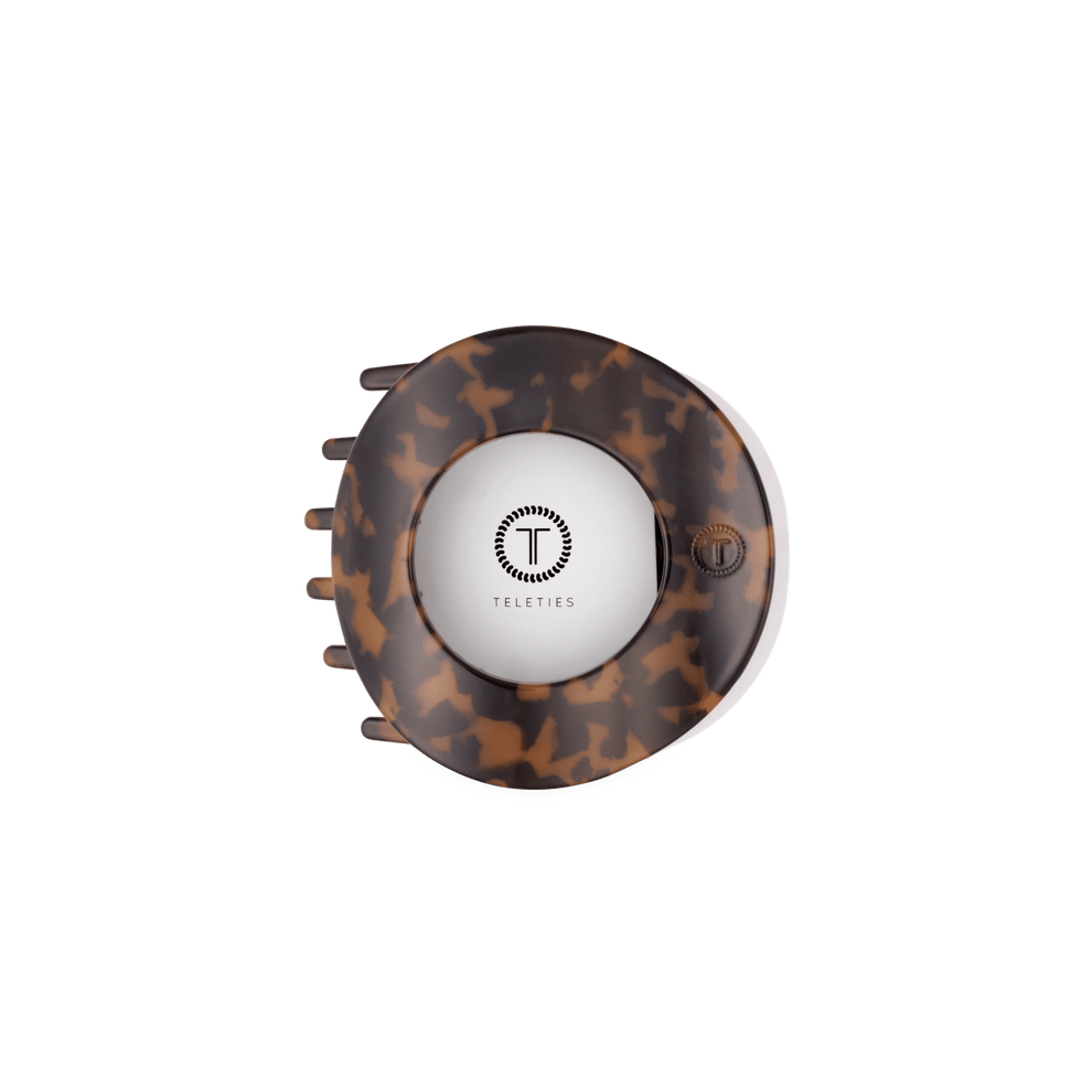 Tortoise Medium Flat Circle Hair Clip - Hair Clips - TELETIES
