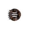 Tortoise Medium Flat Circle Hair Clip - Hair Clips - TELETIES

