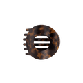 Tortoise Medium Flat Circle Hair Clip
                in Brown - Medium
            
