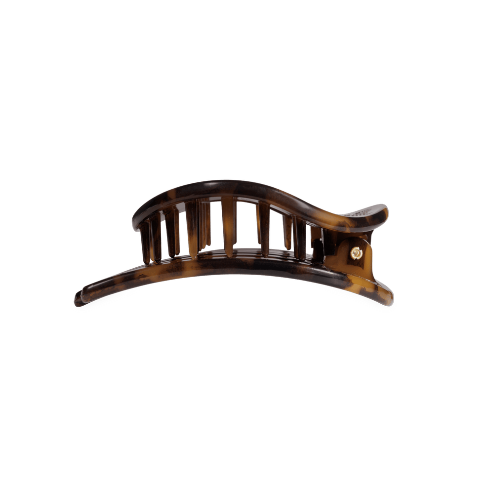 Tortoise Medium Flat Circle Hair Clip - Hair Clips - TELETIES
