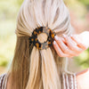 Tortoise Medium Flat Circle Hair Clip - Hair Clips - TELETIES
