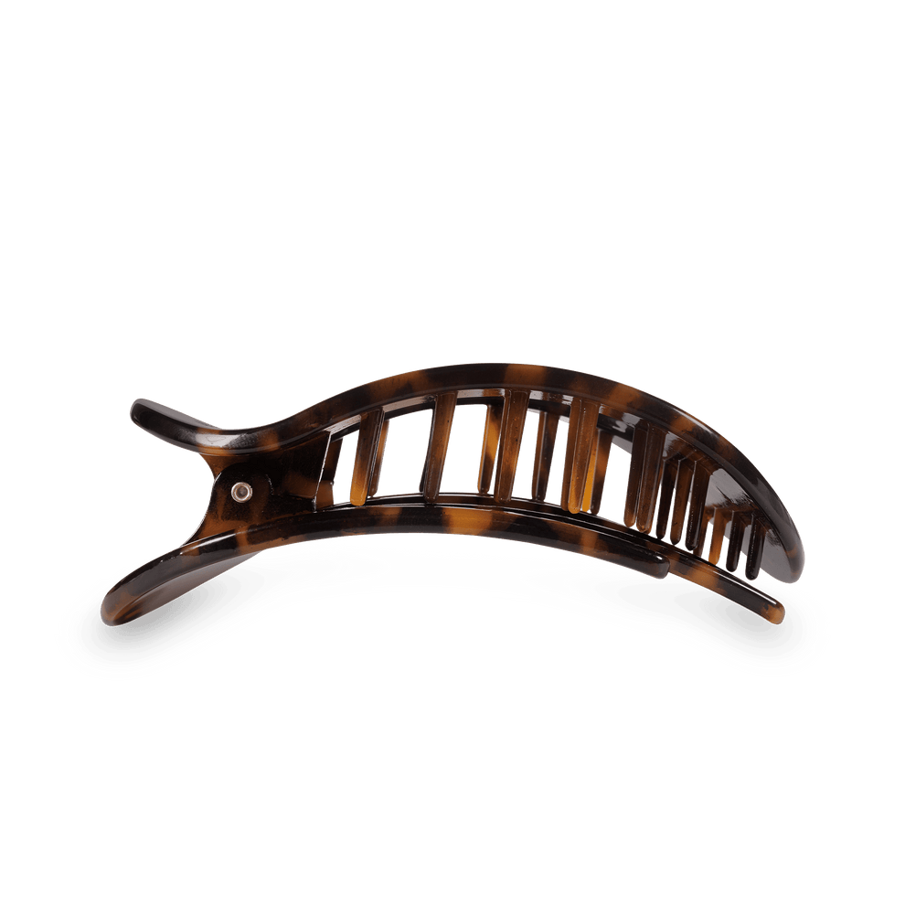 Tortoise Medium Flat Round Hair Clip - Hair Clips - TELETIES
