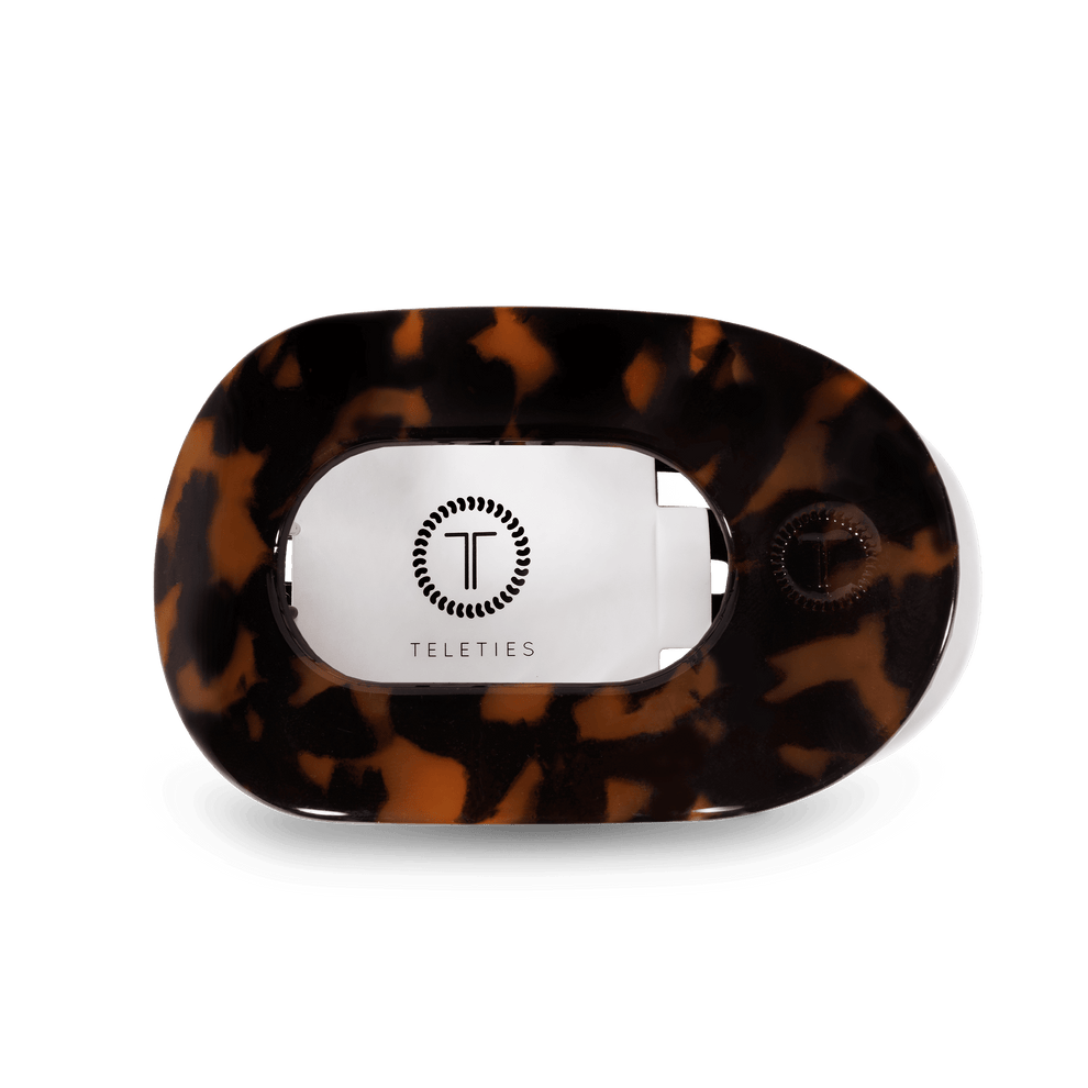 Tortoise Medium Flat Round Hair Clip - Hair Clips - TELETIES
