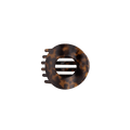 Tortoise Small Flat Circle Hair Clip
                in Brown - Small
            