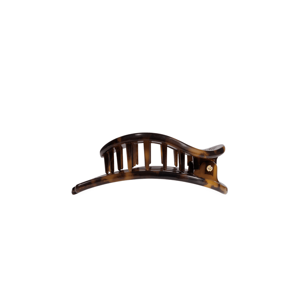 Tortoise Small Flat Open Circle Hair Clip - Hair Clips - TELETIES
