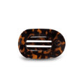 Tortoise Small Flat Round Hair Clip
                in Brown - Small
            