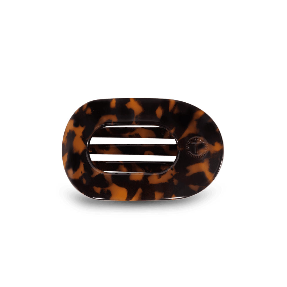 Tortoise Small Flat Round Hair Clip - Hair Clips - TELETIES
