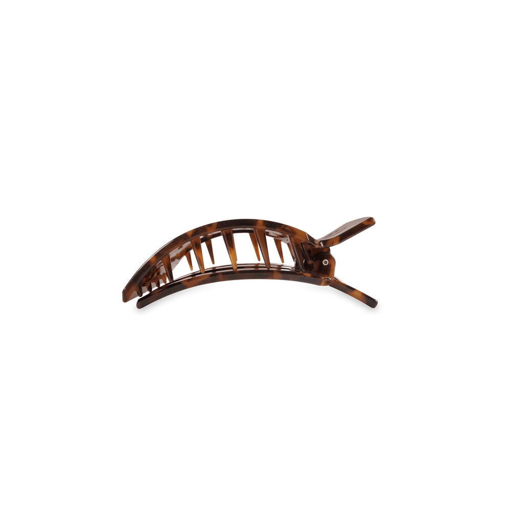 Tortoise Small Flat Square Clip - Small Hair Clip - TELETIES
