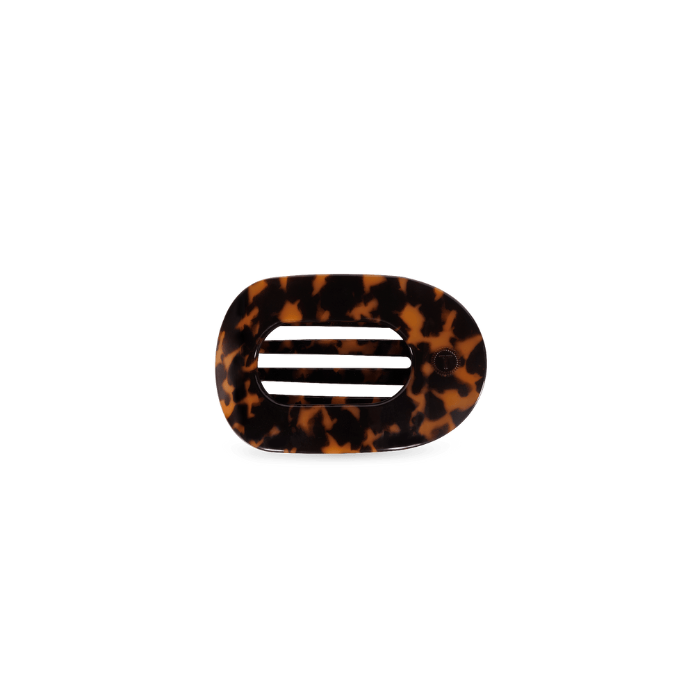 Tortoise Tiny Flat Round Clip - Hair Clips - TELETIES
