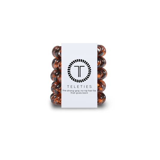 Tortoise Tiny Hair Ties in Black - Tiny
