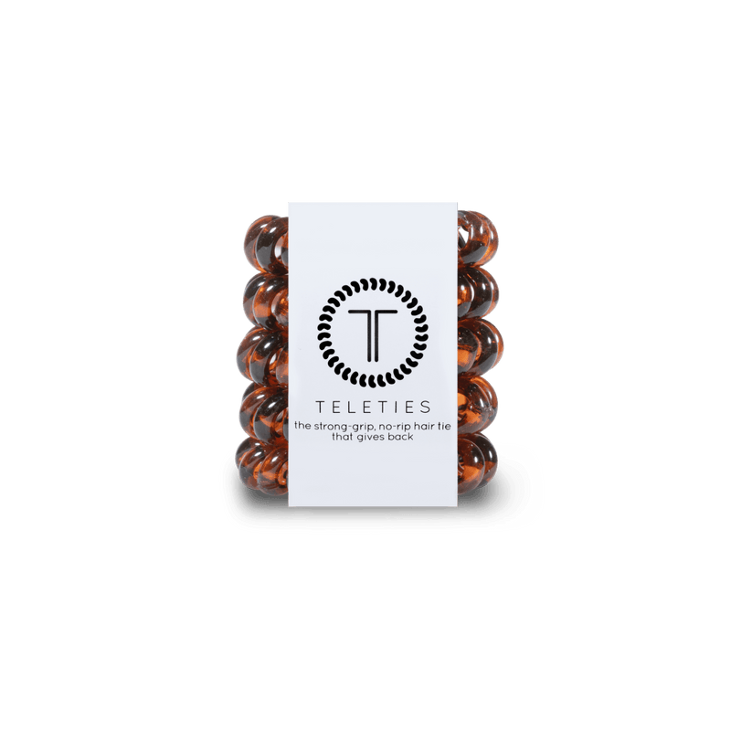 TELETIES - Tortoise Tiny Hair Ties in Black - Tiny - Image 1