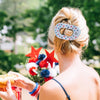 United We Sparkle Large Flat Round Hair Clip - Hair Clips - TELETIES
