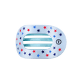 United We Sparkle Medium Flat Round Hair Clip
                in Blue - Medium
            